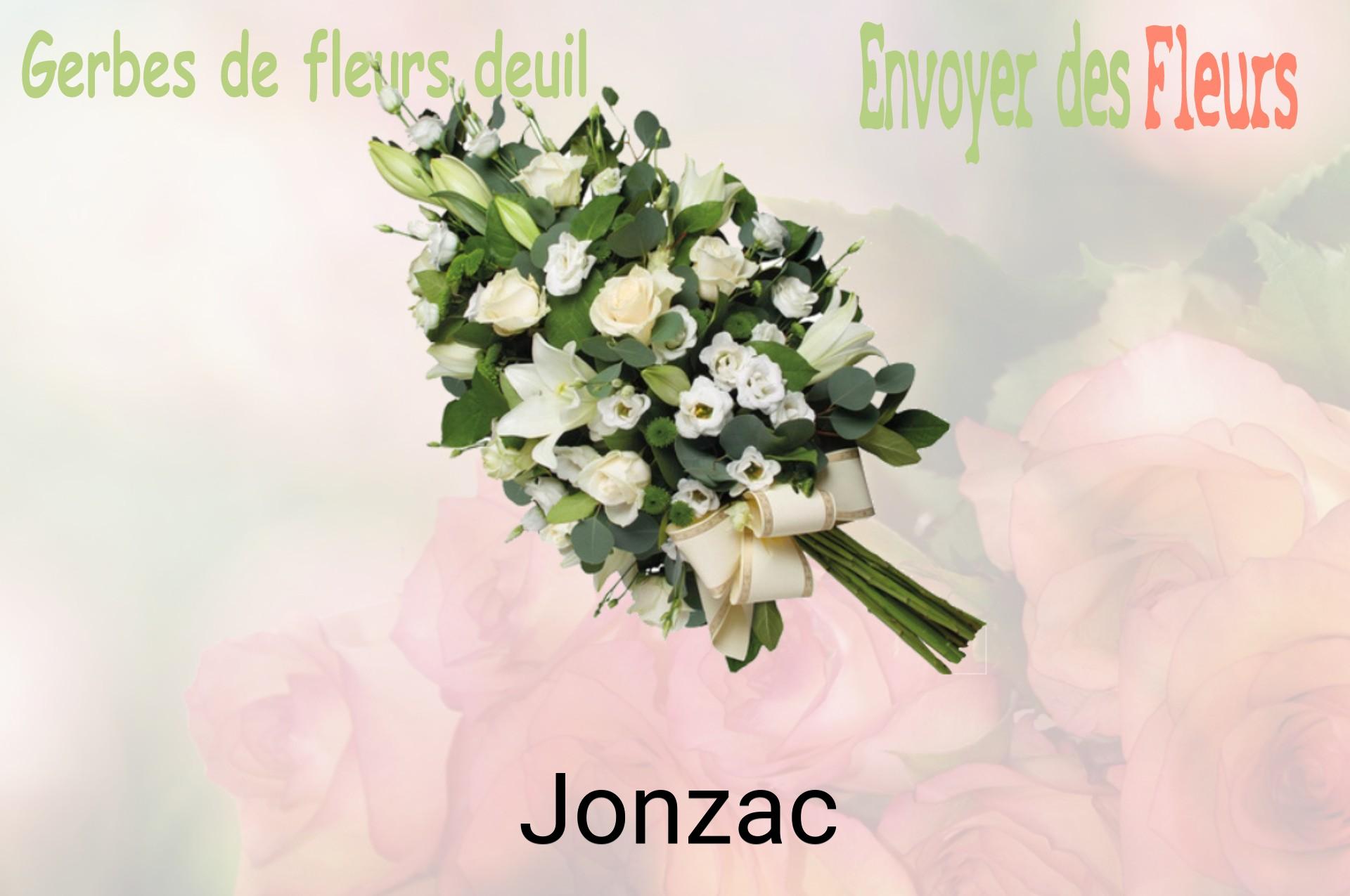 Gerbe de fleurs de deuil livrée à Jonzac
